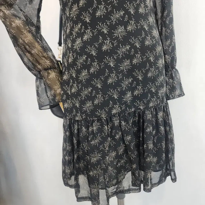 [BUNJANG] Kenneth Lady Black Chiffon Midi Dress / 케네스레이디 블랙 쉬폰 원피스 S사이즈