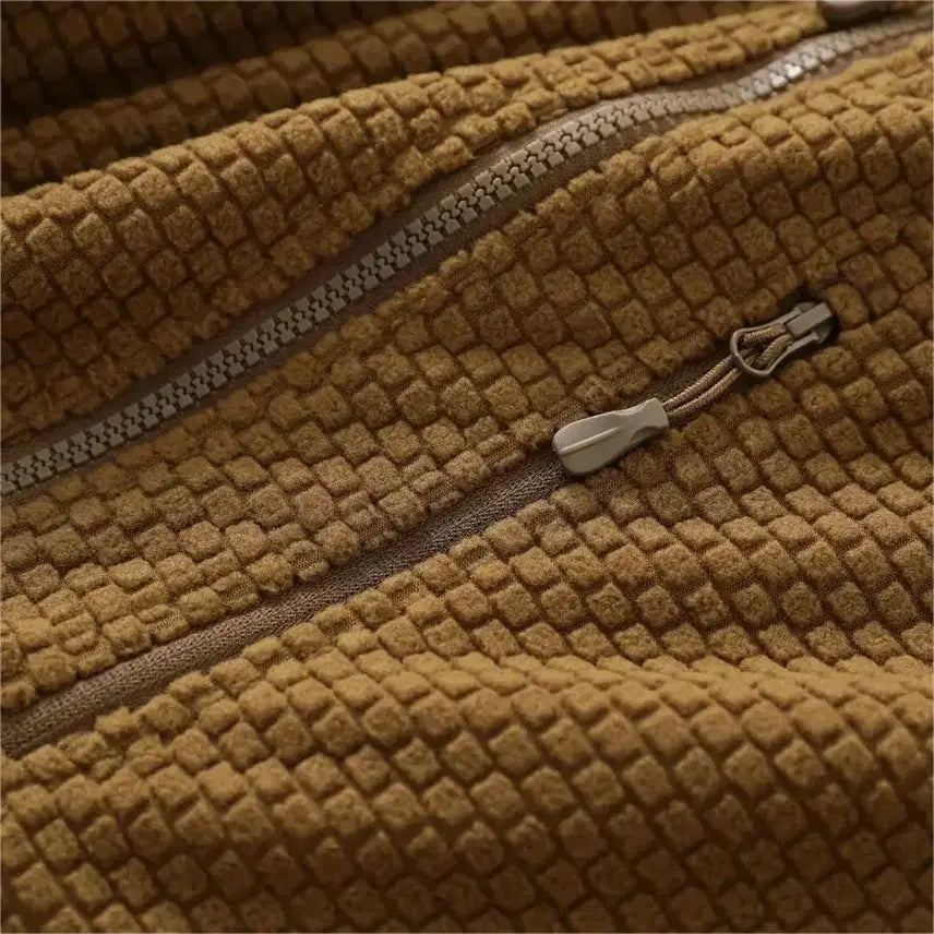 [BUNJANG] Alpha Waffle Fleece Midliner Zip-Up Jacket / 알파 와플 플리스 미드라이너 집업 자켓