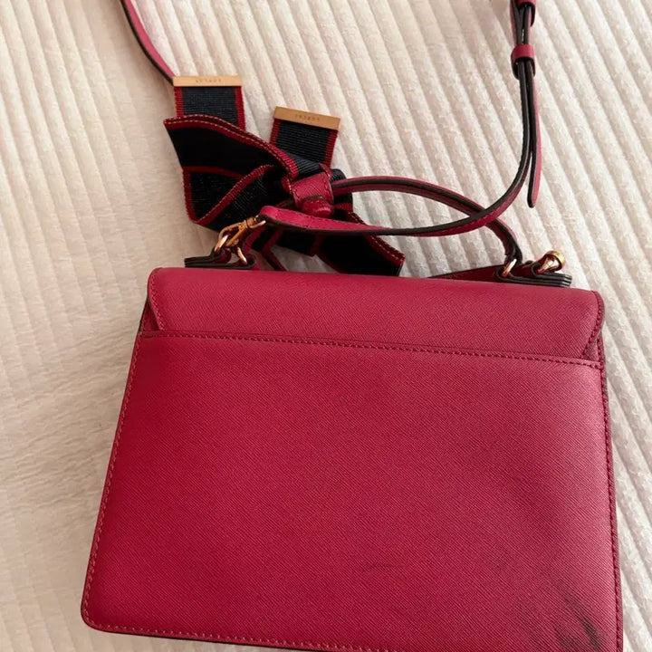 [BUNJANG] Lovecat Ribbon Crossbody Bag / 러브캣 리본 크로스백