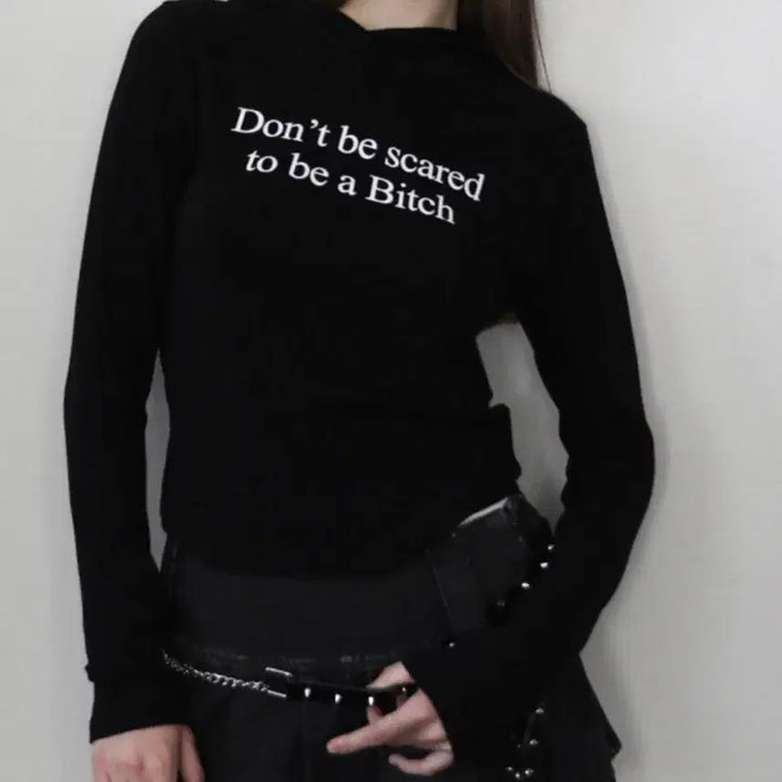 [BUNJANG] BAD BLOOD Dont be Scared Hoodie Black S / 배드블러드 Dont be scard 슬림 후드티 블랙 S