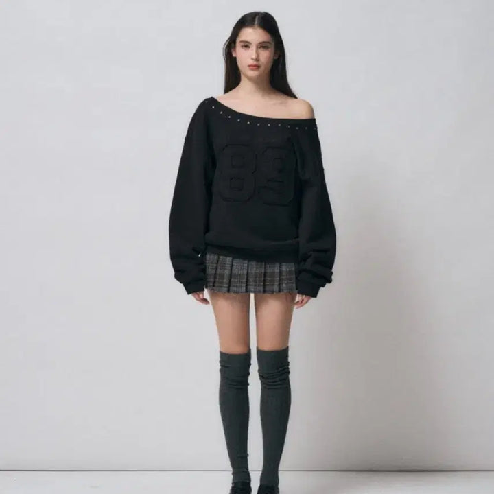 [BUNJANG] Midnight Move Off-Shoulder Black Top / 미드나잇 무브 오프숄더 블랙