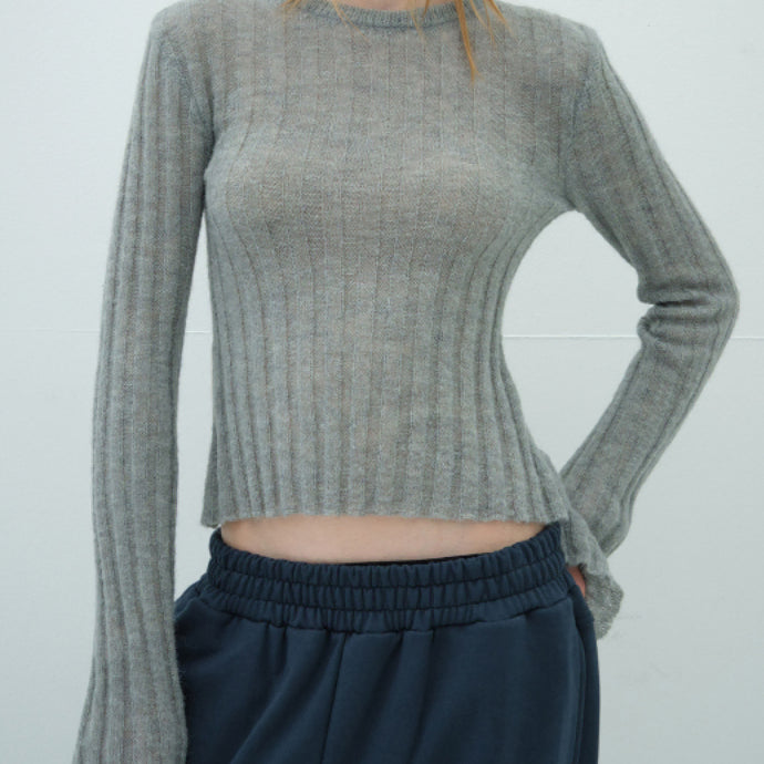 [BUNJANG] Overdue Flare Knit Top / 오버듀플레어 니트 티