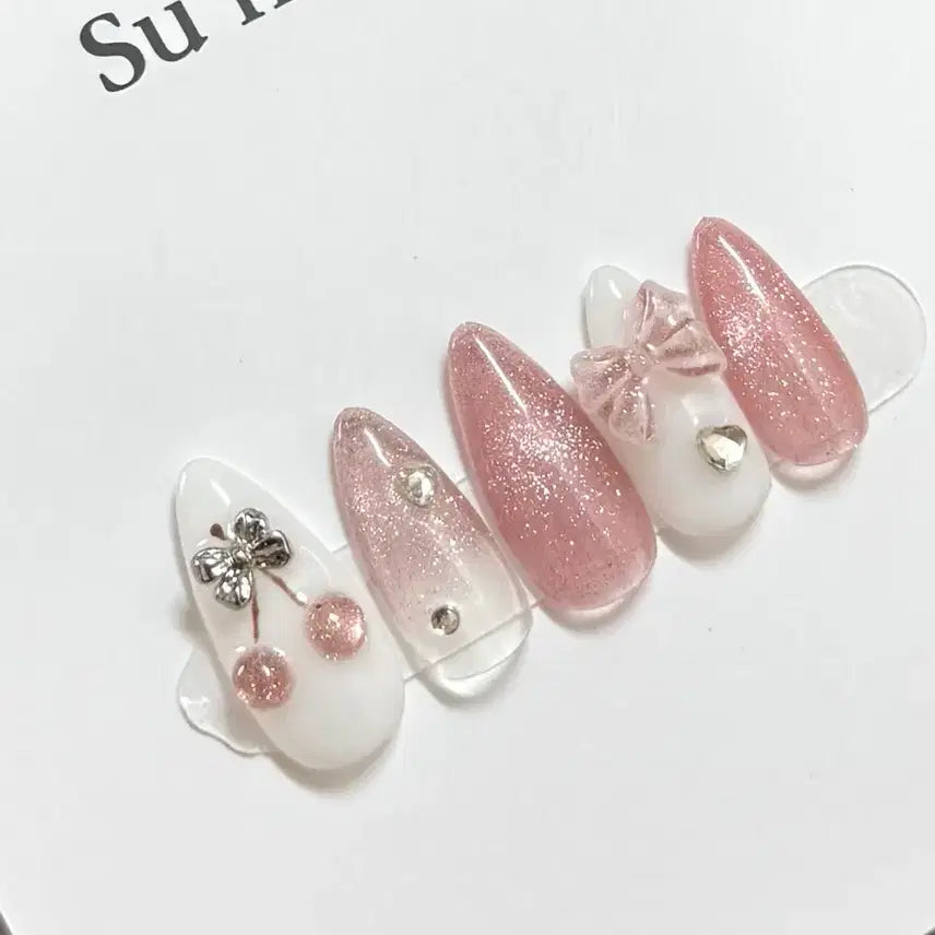 [BUNJANG] Handmade Magnetic Cherry Nail Tips / 체리 자석 수제네일팁