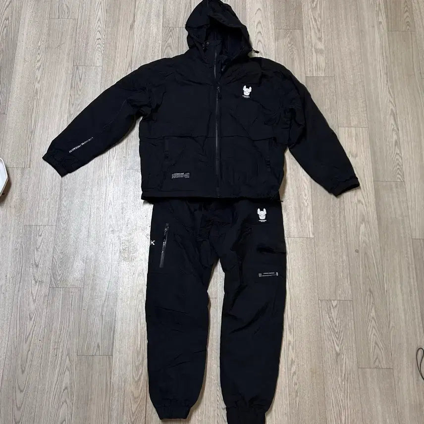 [BUNJANG] Life Work Windbreaker Training Set (M) / 라이프워크 바스락재질 바람막이 트레이닝 세트 셋업 m