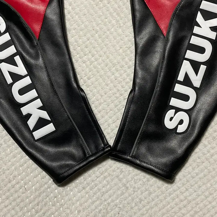 [BUNJANG] Suzuki Yoshimura Leather Patchwork Motorcycle Racing Leather Jacket / [3XL] 스즈키 요시무라 소가죽 패치워크 모터사이클 레이싱 레더 자켓