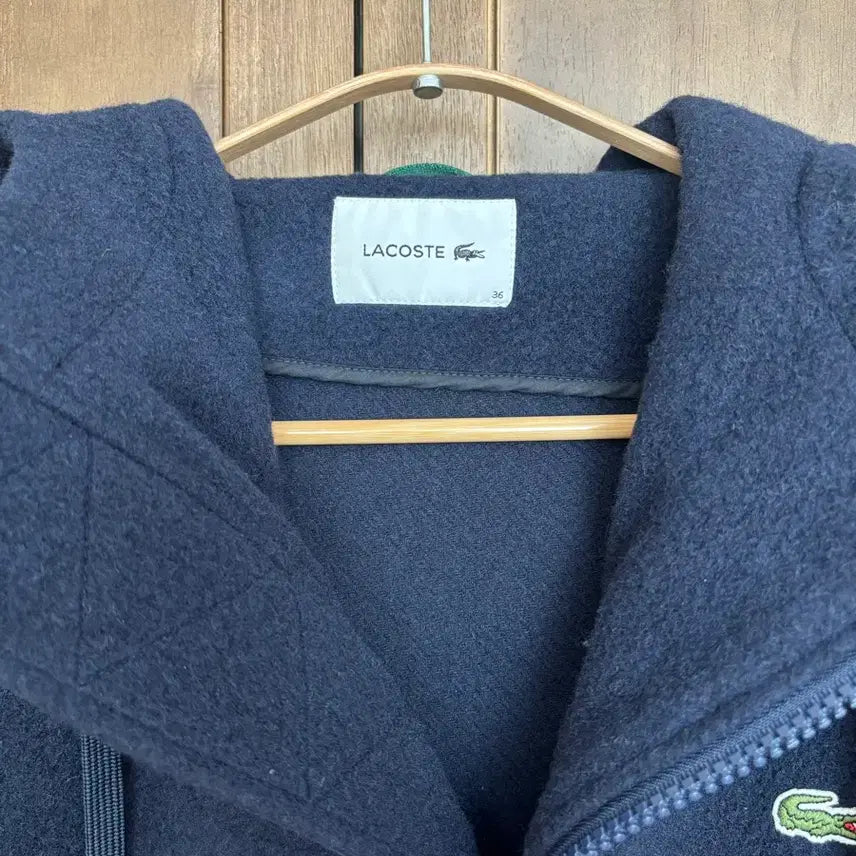 [BUNJANG] Lacoste Navy Hooded Coat / 라코스테 네이비 후드 코트
