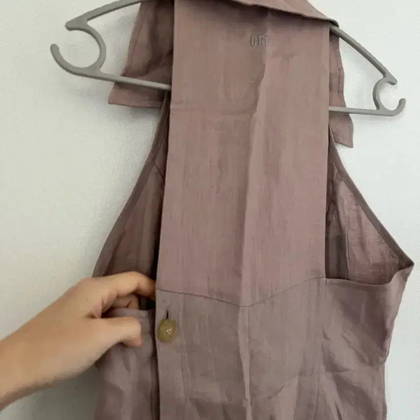 [BUNJANG] Linen Halter Neck Dress / 린넨 홀터넥 원피스