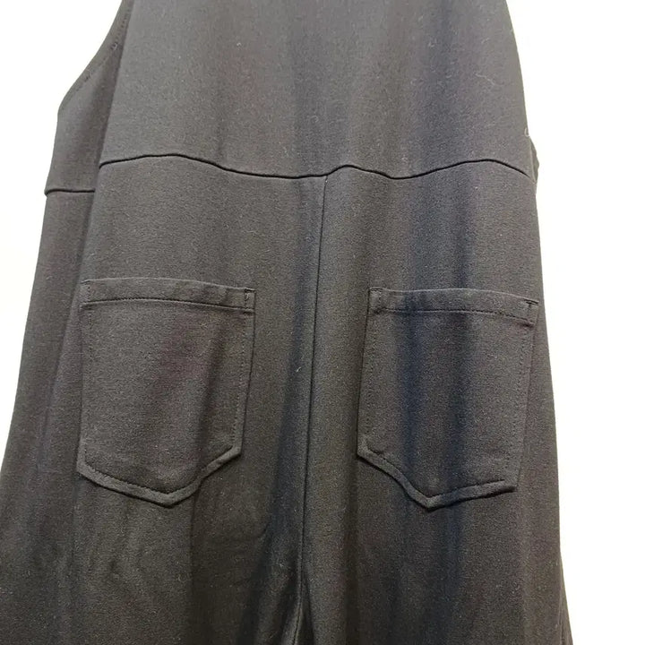 [BUNJANG] Black Wide Strap Jumpsuit 28 Size / 블랙 와이드 멜빵 바지 점프수트 28사이즈 봄가을 62131