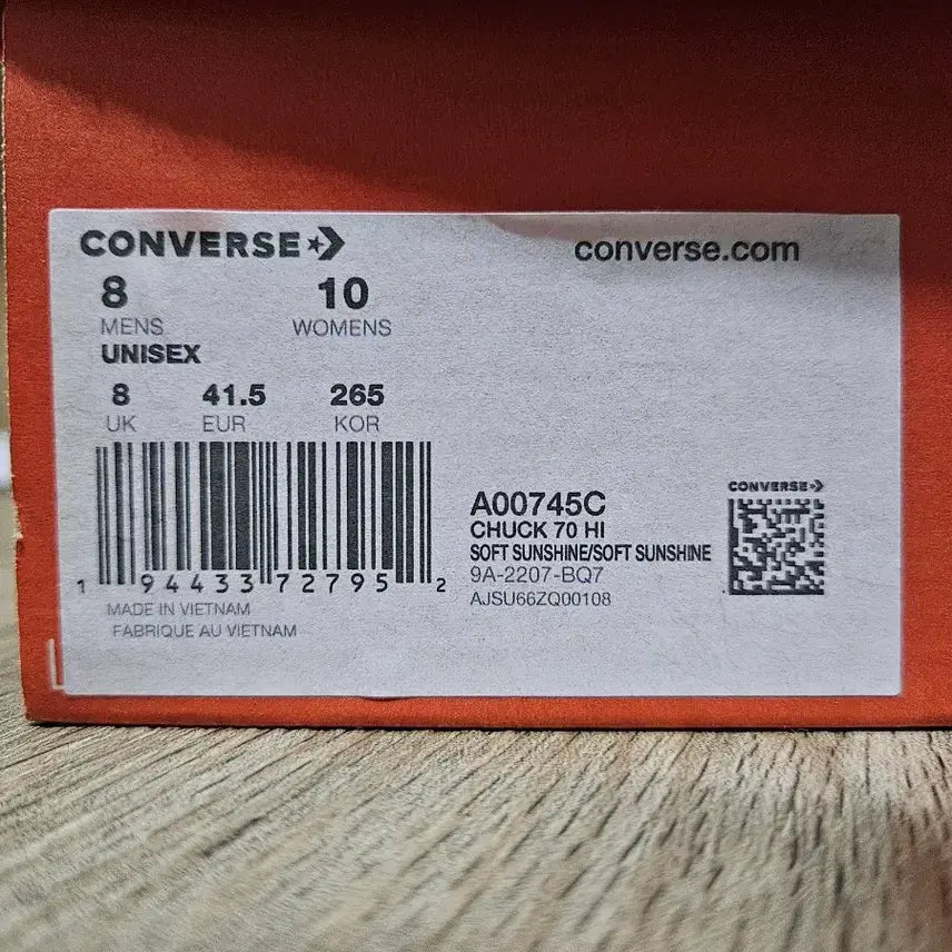 [BUNJANG] Converse Chuck 70 High Transform Soft Sunshine Sneakers / 컨버스 척 70 하이 트랜스폼 소프트 선샤인 265 새상품