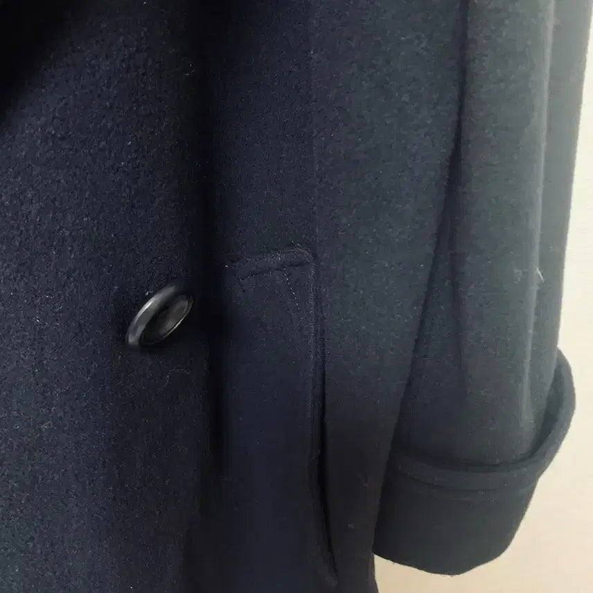 [BUNJANG] Cashmere Blend Navy Half Coat / 캐시혼방 하프코트