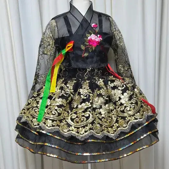 [BUNJANG] Fusion Hanbok Stage Costume / 장구 한복. 무대의상. 난타북 .새상품. 시스루. 1겹