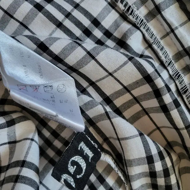 [BUNJANG] Egoist Check Frill Blouse / 에고이스트체크프릴남방 55