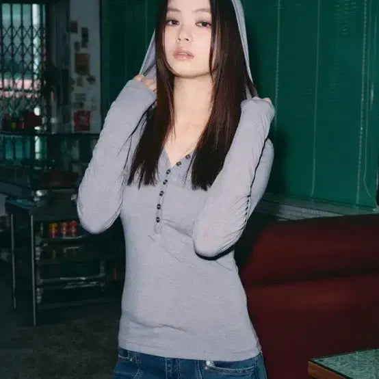 [BUNJANG] Helene Paris Hooded Long Sleeve / 헬레네파리스 후드 롱슬리브