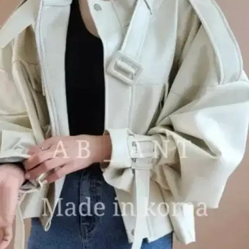 [BUNJANG] Oversized Faux Leather Jacket / 오버사이즈 페이크 가죽자켓