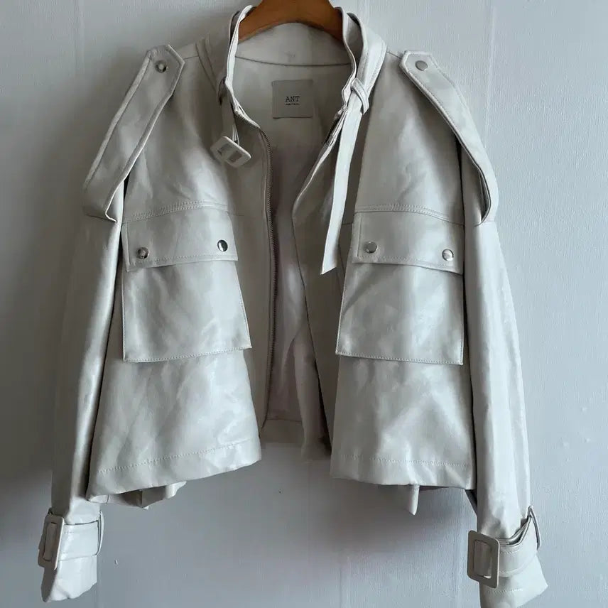 [BUNJANG] Oversized Faux Leather Jacket / 오버사이즈 페이크 가죽자켓