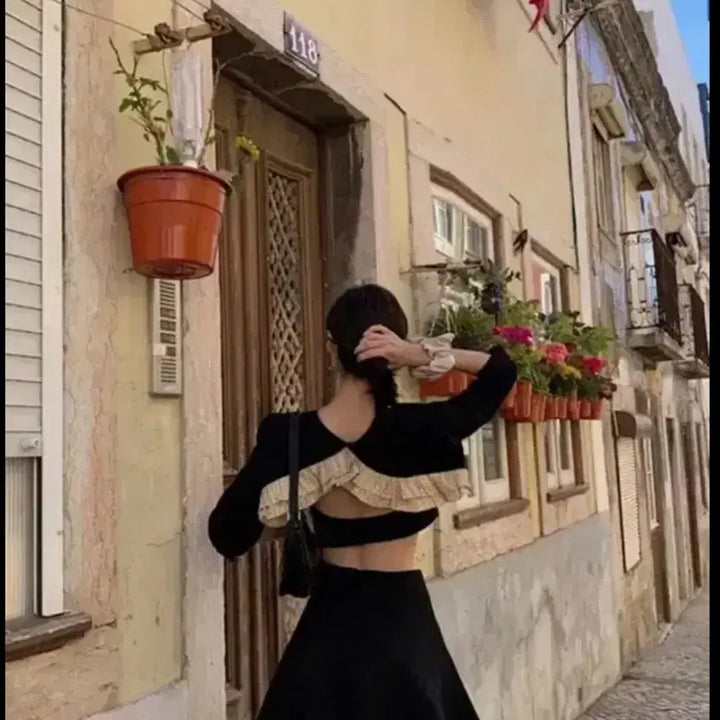 [BUNJANG] TXT Soobin Dot Backless Short Jacket / 서쿠키 도트 백리스 숏자켓 s