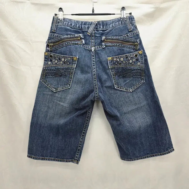 [BUNJANG] Y2K Studded Denim Half Pants / Y2K 스터드 데님 하프팬츠 [A40306]