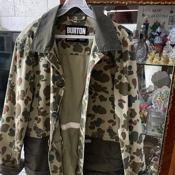 [BUNJANG] Button Camo Military Jacket / 버튼 카모 밀리터리 자켓