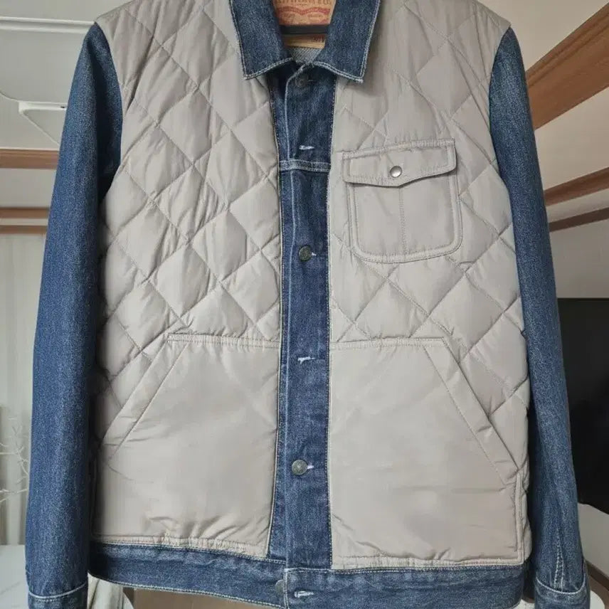[BUNJANG] Levi's Quilted Denim Mix Jacket (Large) / 리바이스 퀼팅 데님 믹스 자켓 라지사이즈