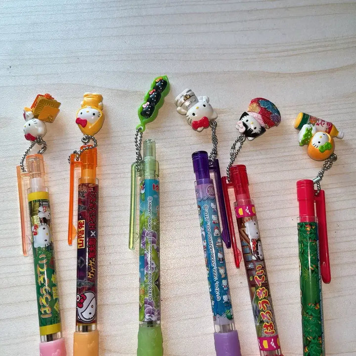 [BUNJANG] Vintage Hello Kitty Bundle Set / 일괄)고전키티볼펜/샤프/킽스/키티스트랩/오렌지/검은콩