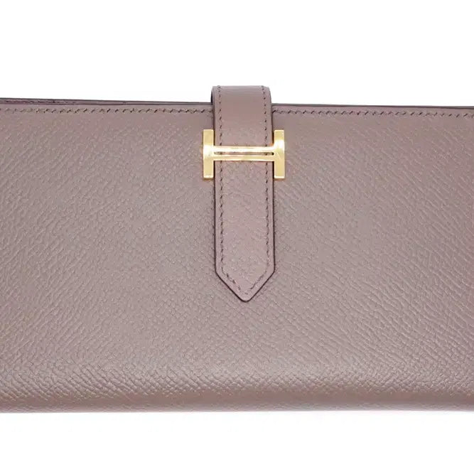 [BUNJANG] HERMES Bearn Soufflet Etoupe Grey Epsom Long Wallet / <세일> 에르메스 베안 소플렛 에토프 그레이 앱송 금장 남녀공용 장지갑