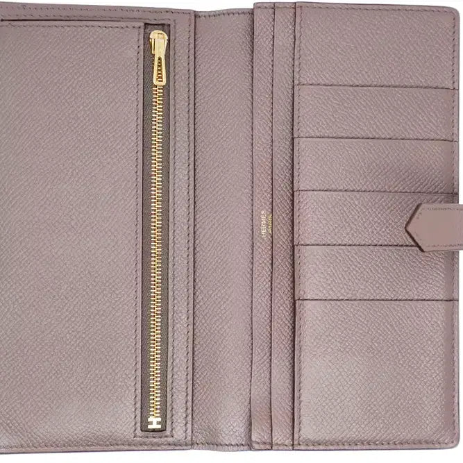 [BUNJANG] HERMES Bearn Soufflet Etoupe Grey Epsom Long Wallet / <세일> 에르메스 베안 소플렛 에토프 그레이 앱송 금장 남녀공용 장지갑