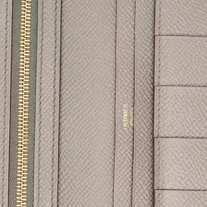 [BUNJANG] HERMES Bearn Soufflet Etoupe Grey Epsom Long Wallet / <세일> 에르메스 베안 소플렛 에토프 그레이 앱송 금장 남녀공용 장지갑