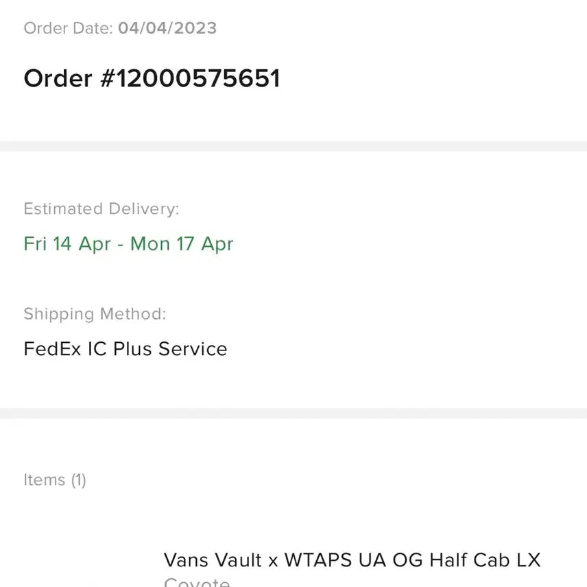 [BUNJANG] Vans x Doubletaps Half Cab Sneakers / 반스 하프캡 더블탭스 270