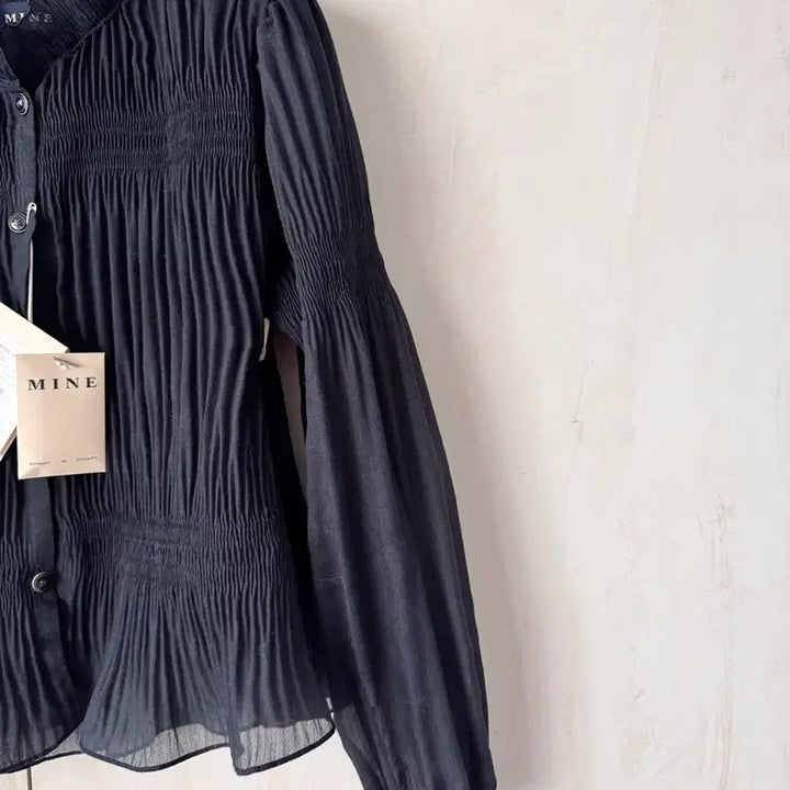 [BUNJANG] MINE Pleated Blouse (Size 55) / 새상품 한섬 MINE 주름 블라우스 (55사이즈)