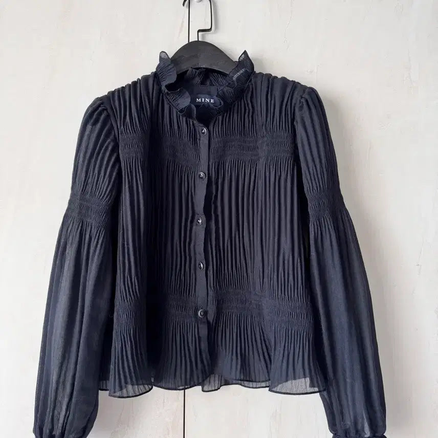 [BUNJANG] MINE Pleated Blouse (Size 55) / 새상품 한섬 MINE 주름 블라우스 (55사이즈)