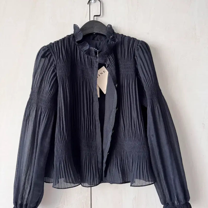[BUNJANG] MINE Pleated Blouse (Size 55) / 새상품 한섬 MINE 주름 블라우스 (55사이즈)