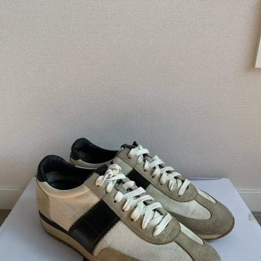 [BUNJANG] Tom Ford Oxford Black and White Sneakers / 톰포드 스니커즈 오포드 검흰 8.5