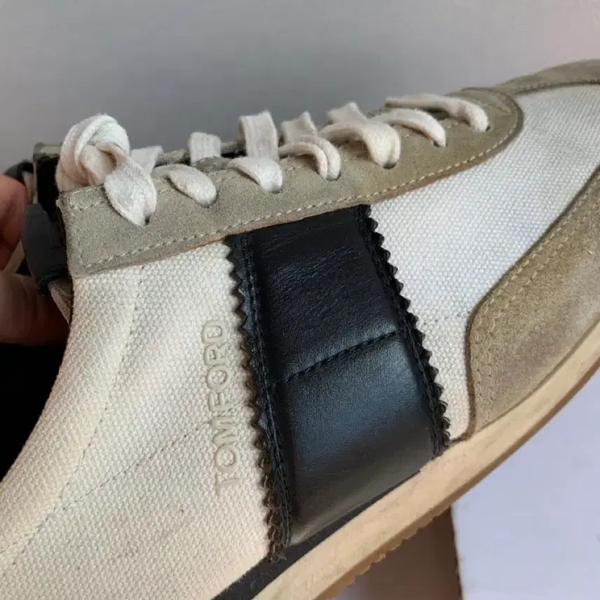 [BUNJANG] Tom Ford Oxford Black and White Sneakers / 톰포드 스니커즈 오포드 검흰 8.5