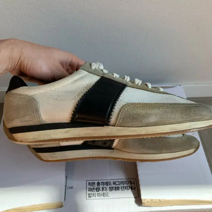 [BUNJANG] Tom Ford Oxford Black and White Sneakers / 톰포드 스니커즈 오포드 검흰 8.5