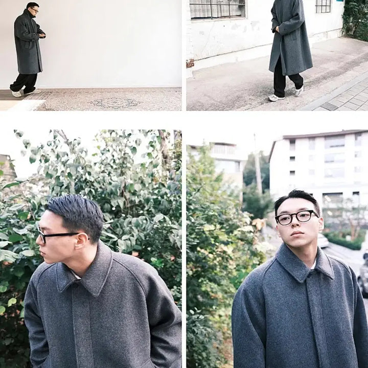 [BUNJANG] NoClue Raglan Wool Heavy Balmacaan Coat Gray / [42] 노클루 래글런 울해비 발마칸 코트 그레이
