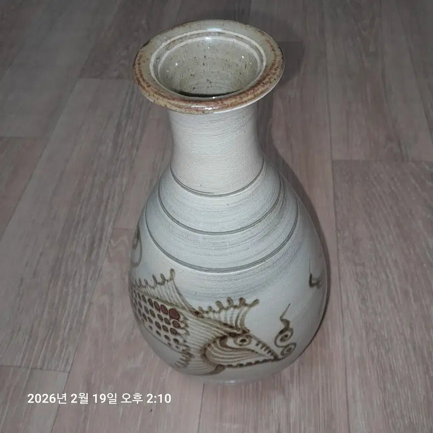 [BUNJANG] Celadon Porcelain with Mandarin Fish Design / 쏘가리문분청사기