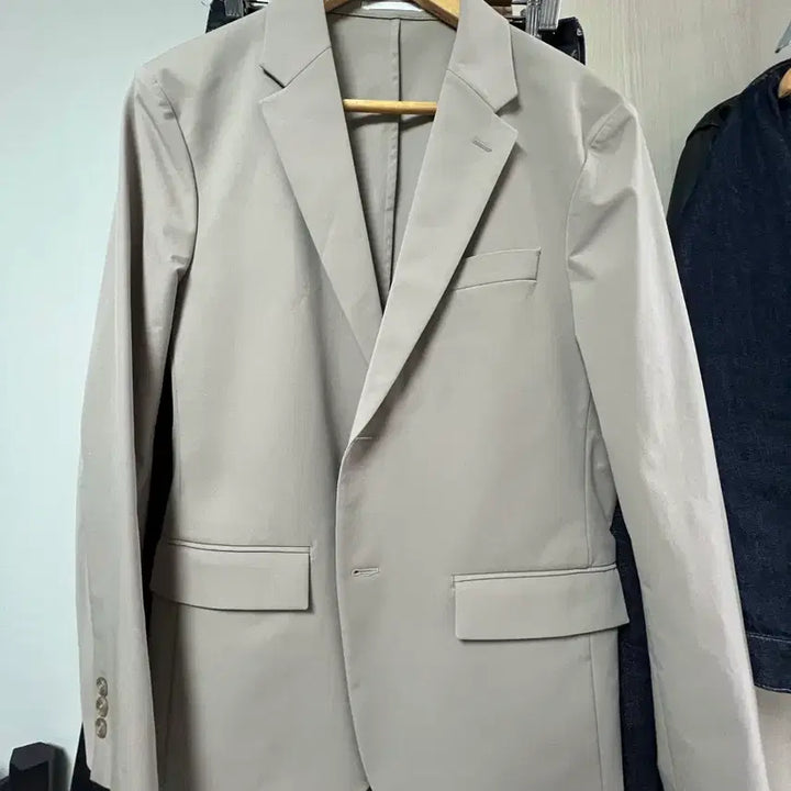 [BUNJANG] Uniqlo Katan Blazer Beige M / 유니클로 감탄 자켓 블레이저 베이지 M