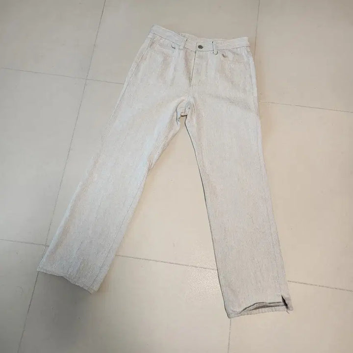 [BUNJANG] Solid Homme Light Gray Straight Pants / 솔리드옴므 라이트 그레이 스트레이트 팬츠