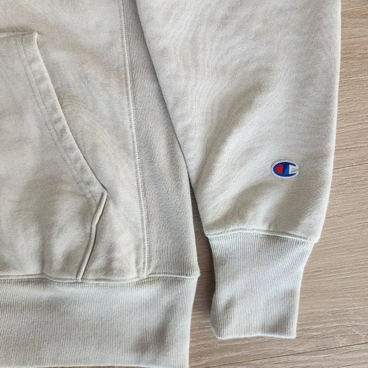 [BUNJANG] Champion Google Collaboration Hoodie Ivory / 챔피온 구글 콜라보 후드티 아이보리 95-100