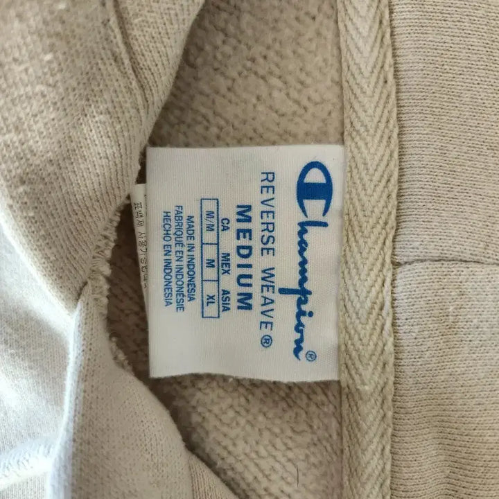 [BUNJANG] Champion Google Collaboration Hoodie Ivory / 챔피온 구글 콜라보 후드티 아이보리 95-100