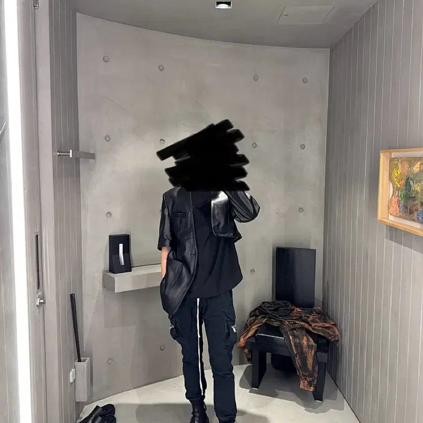 [BUNJANG] Songzio 24FW Detachable Collarless Leather Jacket / [48] 송지오 24FW 쇼피스 디테쳐블 카라리스 가죽 자켓