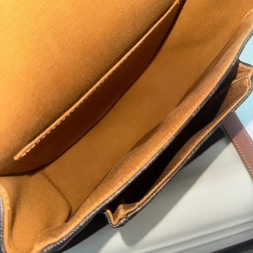 [BUNJANG] Celine Triomphe Medium Folco Bag Tan / 셀린느 트리옹프 캔버스 & 카프스킨 미디움 폴코백 탄