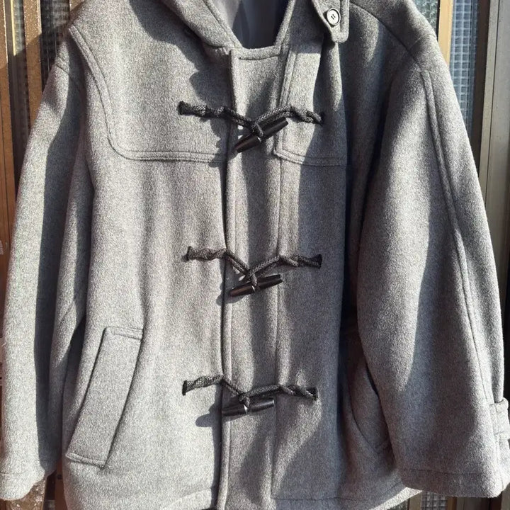 [BUNJANG] Lofi Charcoal Short Duffle Coat / 로파이 차콜 숏 더플 코트 L