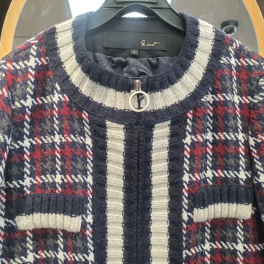 [BUNJANG] G-cut Check Quilted Wool Jacket / 지컷(G-cut) 정품 체크 퀼팅 울 자켓 (상태최상/66)