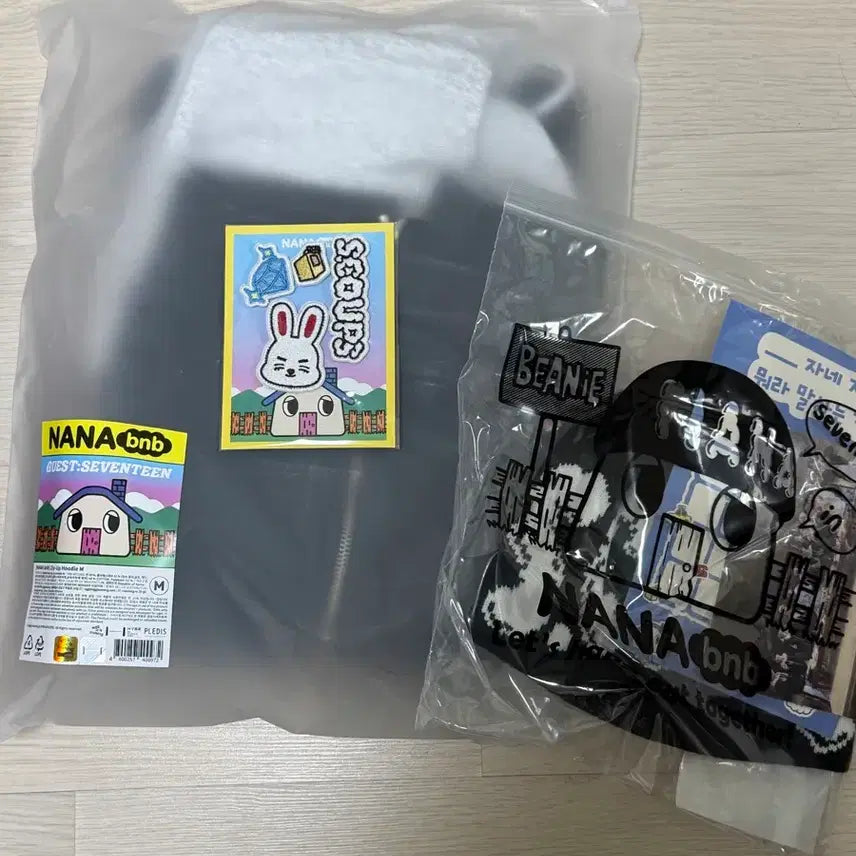 [BUNJANG] SEVENTEEN S.Coups Nana's Inn Set Up Beanie & Patch / 나나민박 셋업 비니 와펜 새상품