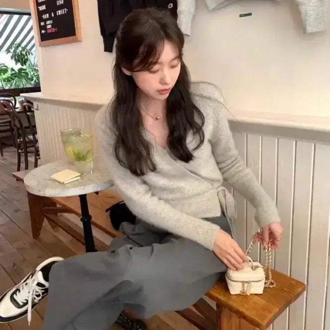 [BUNJANG] LePlain Lith Wrap Knit / (새제품/무료배송) 르플레인 lith 리스 랩 니트