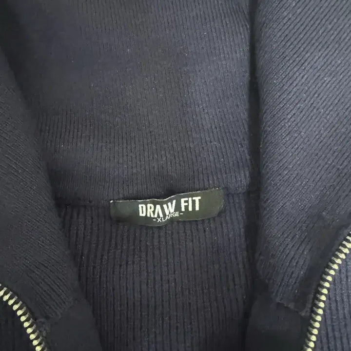 [BUNJANG] Drawfit Oversized Half Zip Wool Knit Navy XL / 드로우핏 오버사이즈 하프집업 카라 울 니트 네이비 XL사이즈