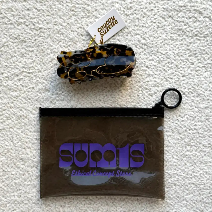 [BUNJANG] CooCooSujeTte Tortoiseshell Cat Hair Clip (Gift Package) / 쿠쿠수제뜨 토터쉘 고양이 집게핀  (선물포장 풀세트)