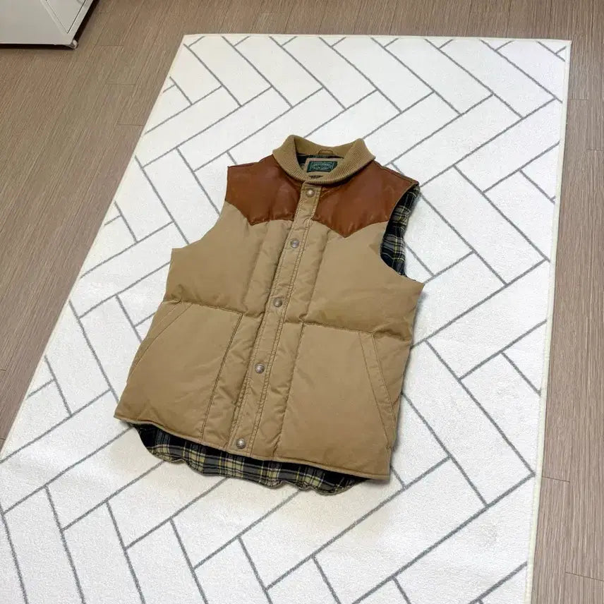 [BUNJANG] Polo Ralph Lauren Country Leather Yoke Down Vest / (A급/S) 폴로 컨트리 라인 레더요크 다운베스트