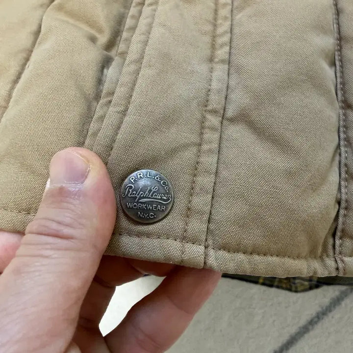 [BUNJANG] Polo Ralph Lauren Country Leather Yoke Down Vest / (A급/S) 폴로 컨트리 라인 레더요크 다운베스트